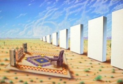 Wall in the Desert painting